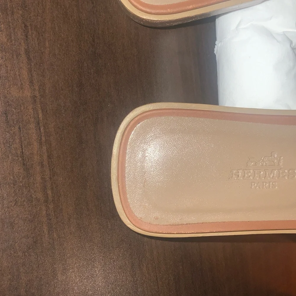 Hermes Gold Oran Sandals. A closet staple! - Picture 4 of 11